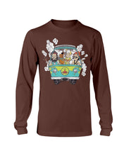 Load image into Gallery viewer, CHEECH AND CHONG WITH SCOOBY SMOKE T-SHIRT Unisex Long Sleeve Tee