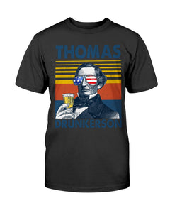 US Drink Thomas Drunkerson V-Neck T-Shirt - Independence Day - Happy 4 Of July