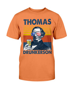 US Drink Thomas Drunkerson V-Neck T-Shirt - Independence Day - Happy 4 Of July