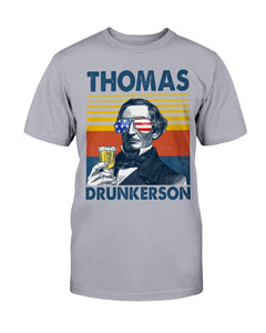 US Drink Thomas Drunkerson V-Neck T-Shirt - Independence Day - Happy 4 Of July