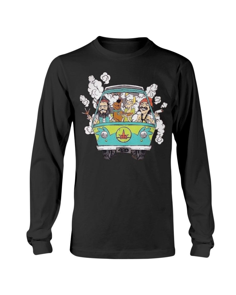 CHEECH AND CHONG WITH SCOOBY SMOKE T-SHIRT Unisex Long Sleeve Tee