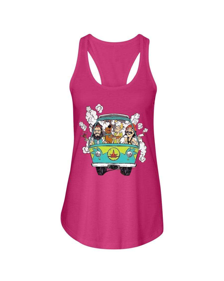 CHEECH AND CHONG WITH SCOOBY SMOKE TANK TOP