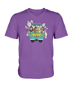 CHEECH AND CHONG WITH SCOOBY SMOKE V Neck